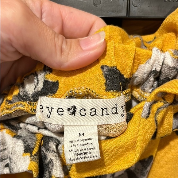 Eye Candy Yellow Floral Joggers - Picture 2 of 8